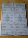 Magnet Backed To-Do List | 2 Pack Skinny | Trees & Candy Canes