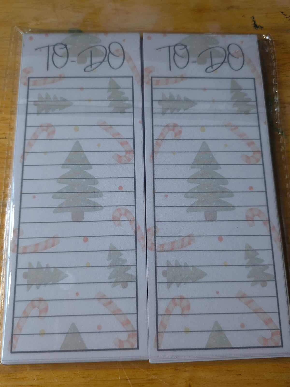 Magnet Backed To-Do List | 2 Pack Skinny | Trees & Candy Canes