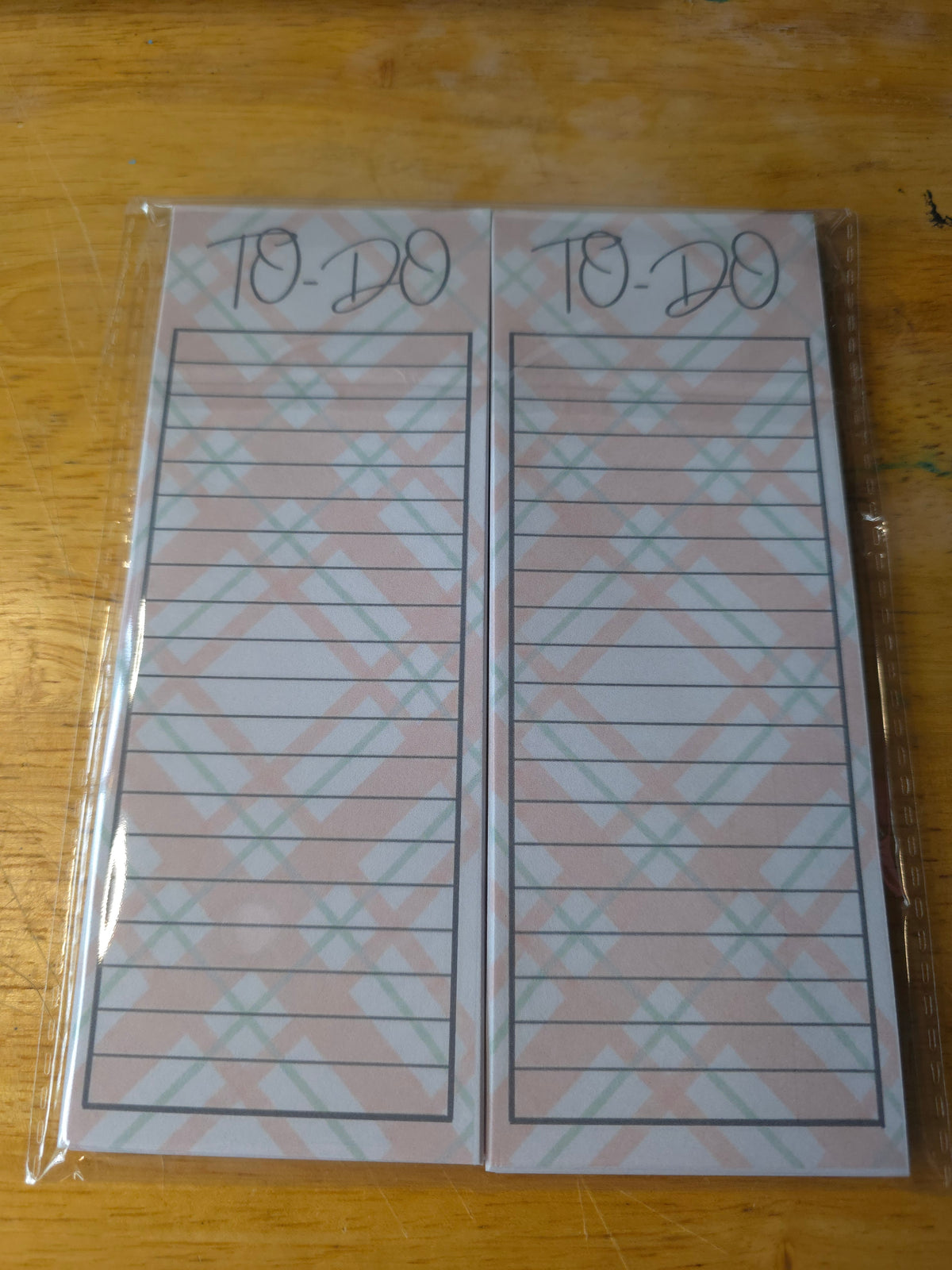 Magnet-Backed To-Do List | 2 Pack Skinny | Christmas Plaid
