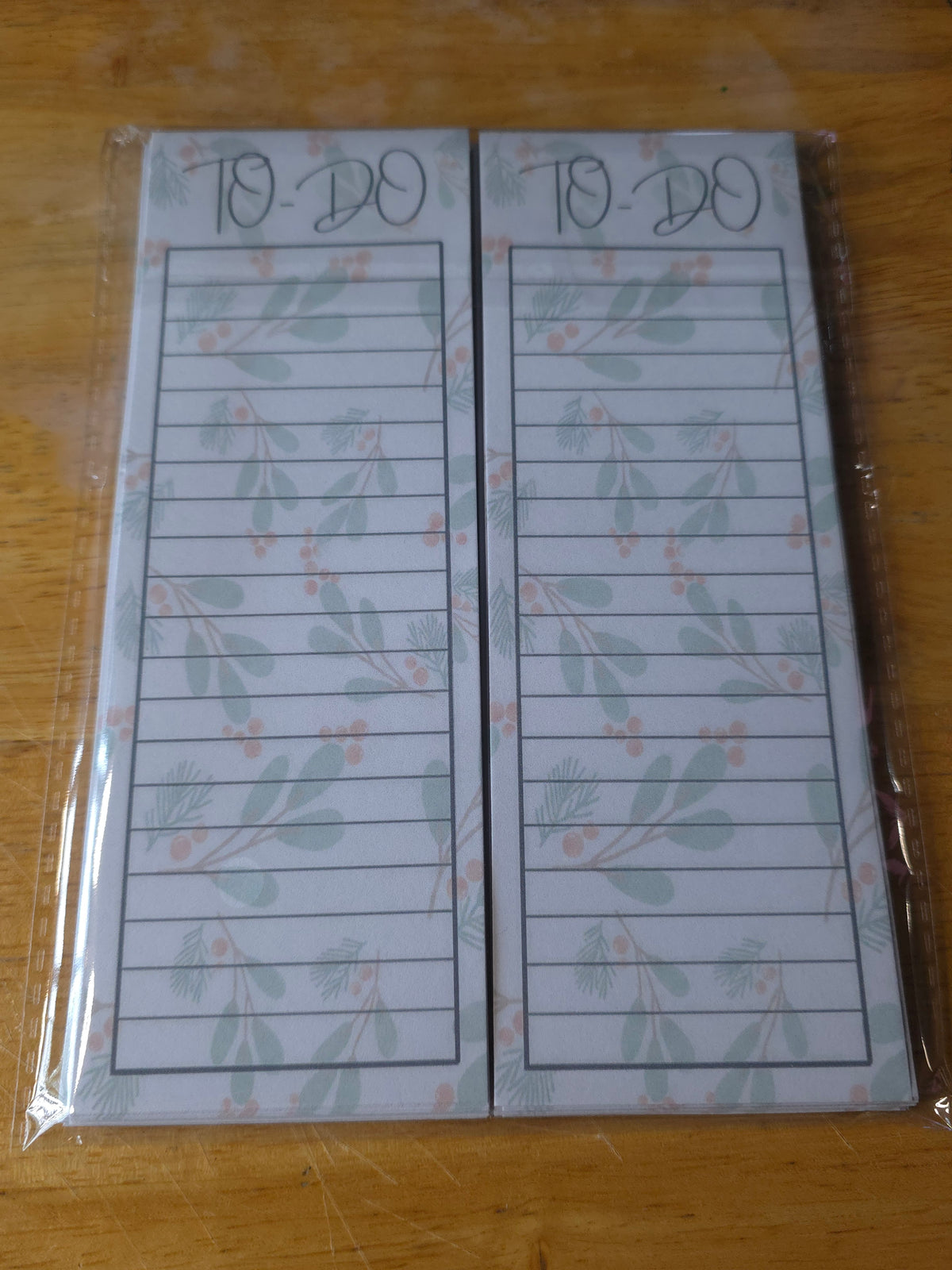 Magnet-Backed To-Do List | 2 Pack Skinny | Christmas Greenery