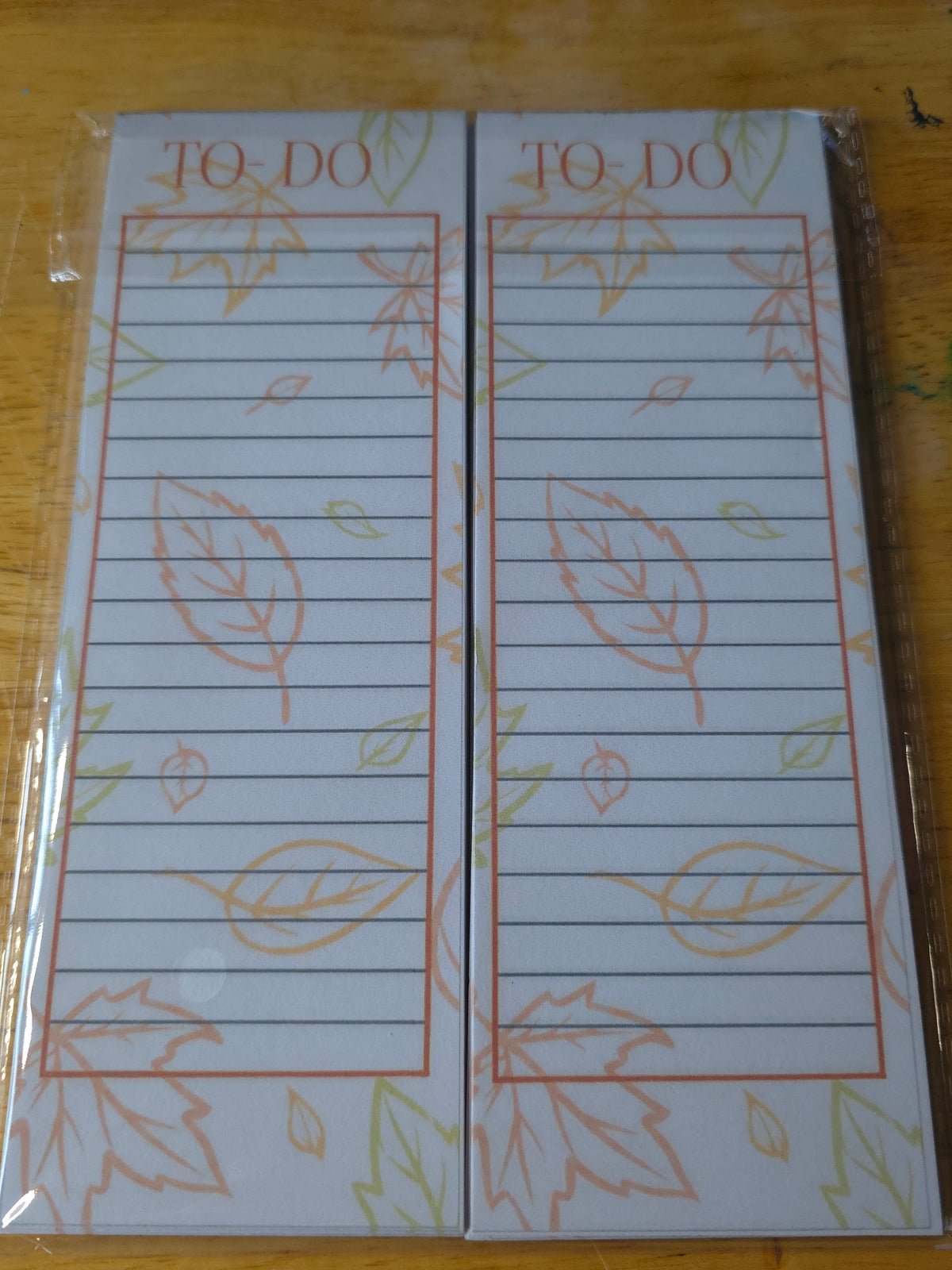 Fall Magnet-Backed To-Do List | Skinny | Falling Leaves