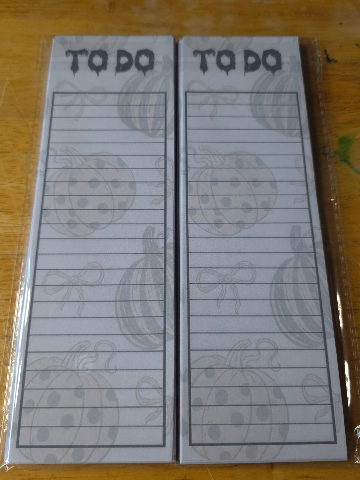 Halloween Magnet-Backed To-Do List | Skinny 2 pack | Pumpkin Bows